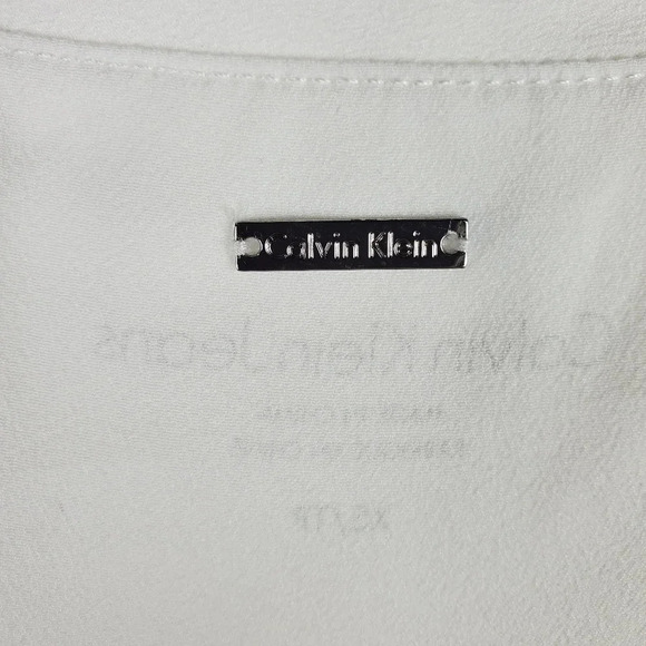 Calvin Klein Dressy Tank Crystal Accents  Zebra XS - Picture 7 of 11